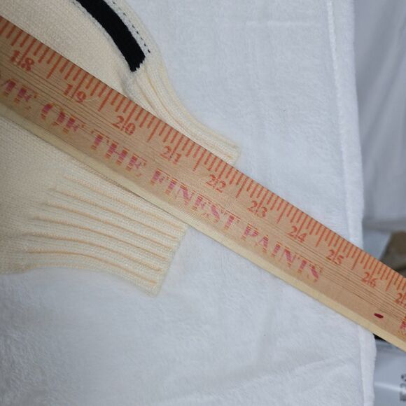 Zaful Women’s Cream Knit Sweater US 4 (Sm) Viscose Blend Contrast Trim Pullover - Picture 7 of 12